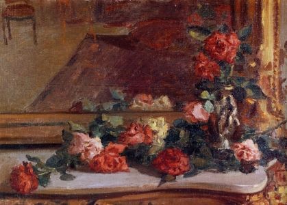 Federico Brandt - Painting: still life with flowers
