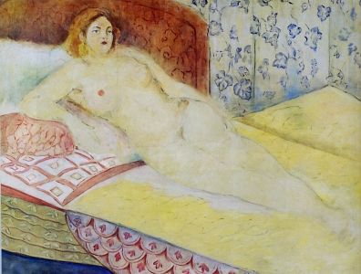 Rafael Monasterios - Painting: nude female on bed