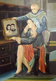 Emerio Dario Lunar: Pintura al óleo de una pareja