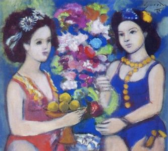Luis Guevara Moreno - Painting: women