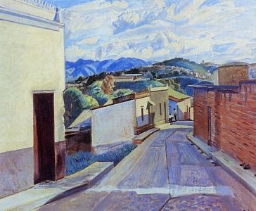 Manuel Cabré - Pintura al óleo de una calle de La Pastora