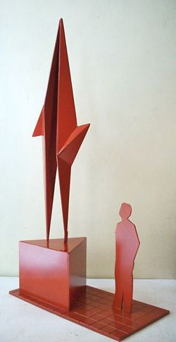 Santiago Aguirre - Escultura patina roja