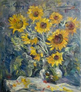 Tomás Golding - Painting: sunflowers
